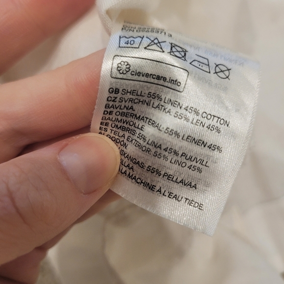 Zara Women's Linen White Button Up Dress Size X-small - Picture 7 of 8